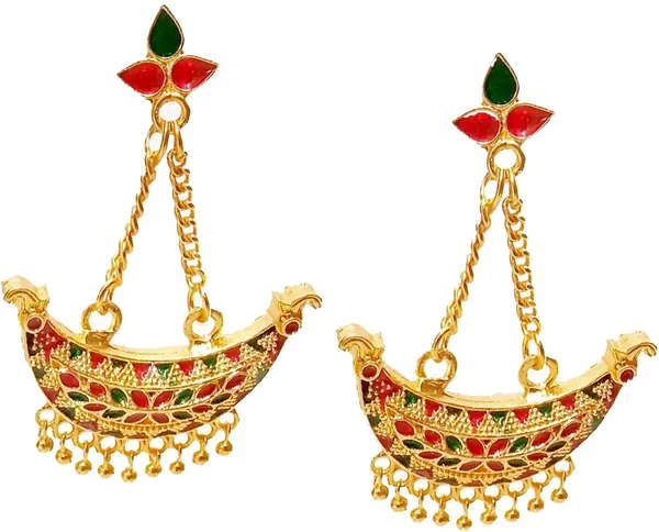 Assamese_Traditional_Copper_Jhumki_Earring_For_Girls_&_Women